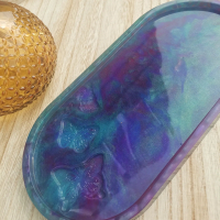 Plankje van epoxy met vlinders